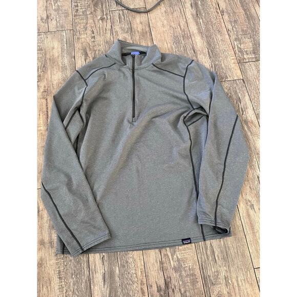Patagonia Men's Gray Capilene Midweight Baselayer Stretch Pullover Shirt Size M - Picture 1 of 6